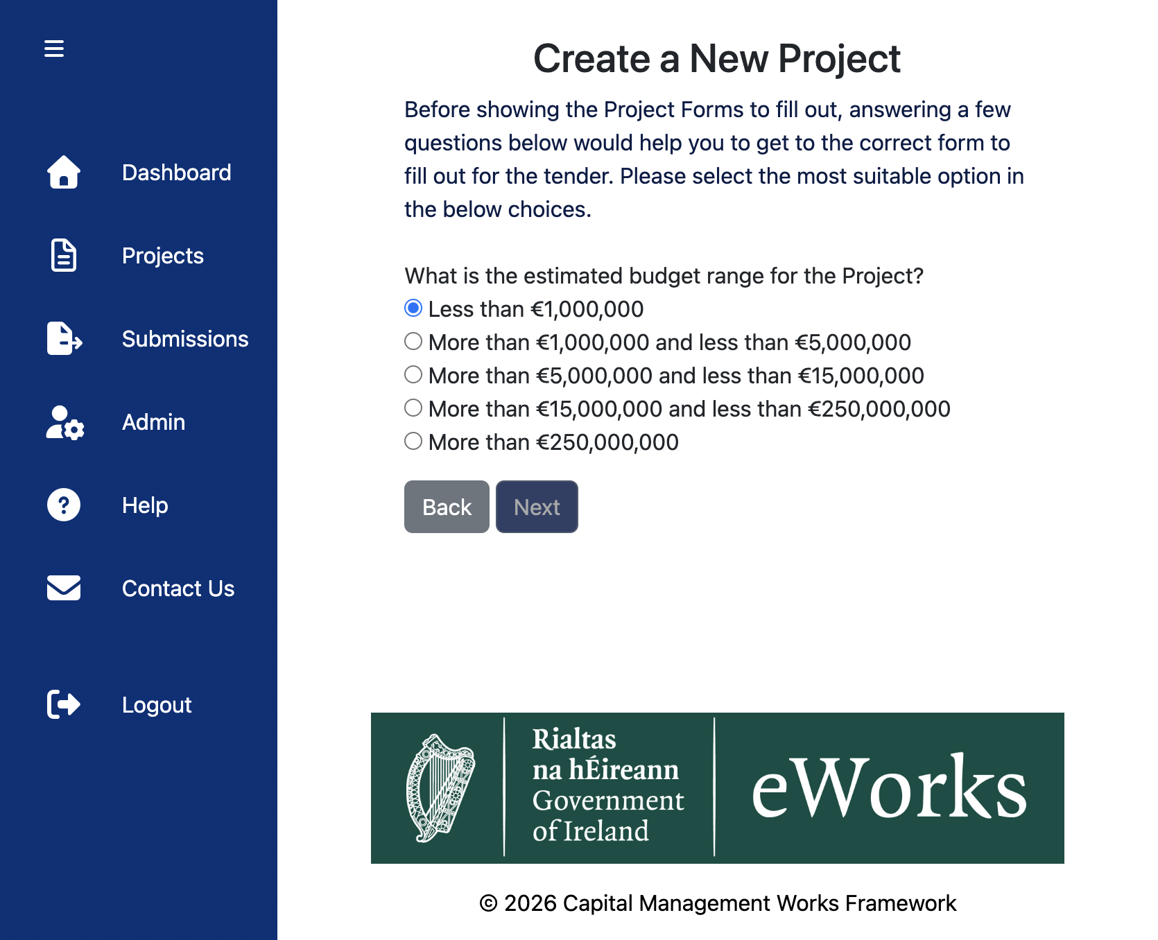 Select the Applicable Options and Click on Next