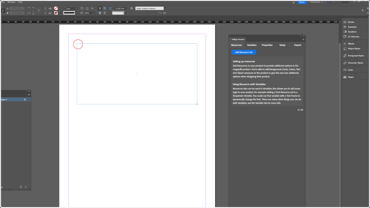 Begin with an image frame you would like to apply this behaviour to