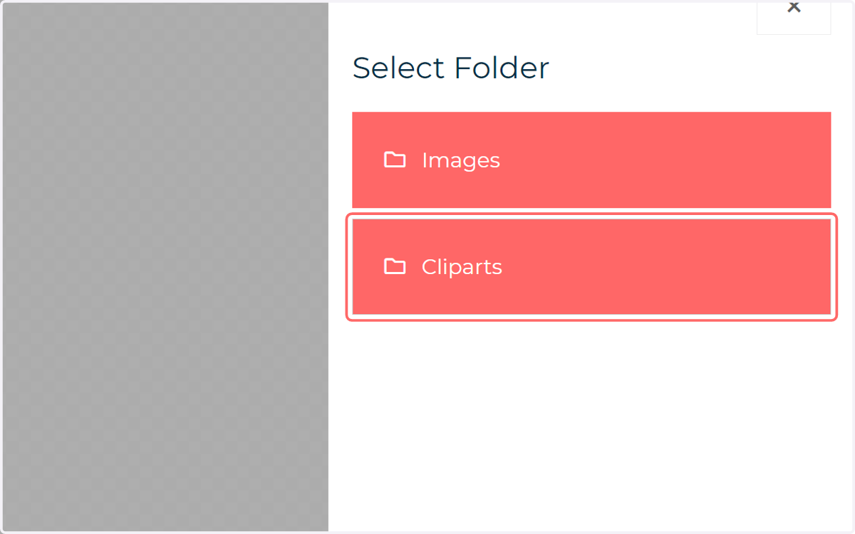 Click on Cliparts