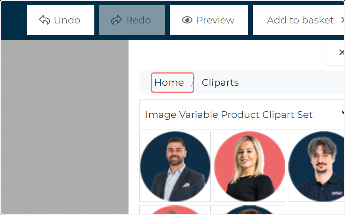 Click on Home