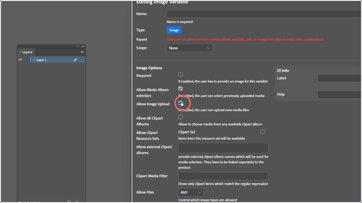 Allow Image Upload