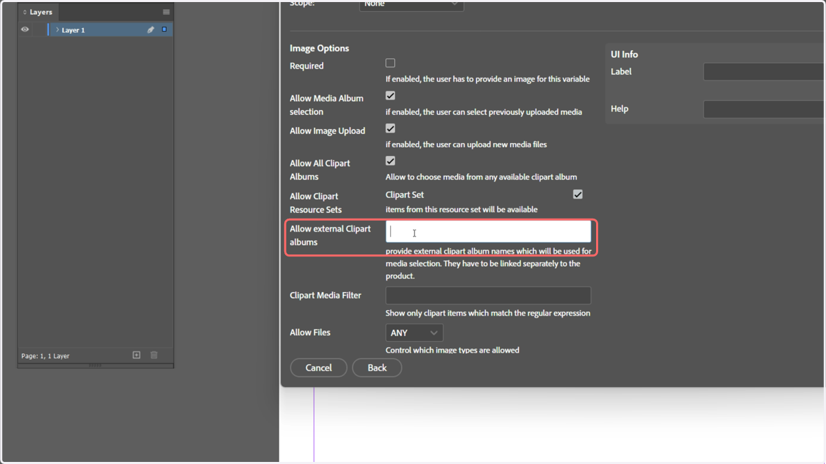 Allow External Clipart Albums