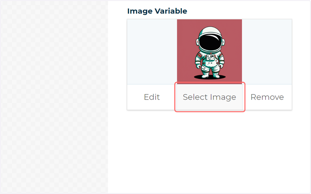Click on Select Image
