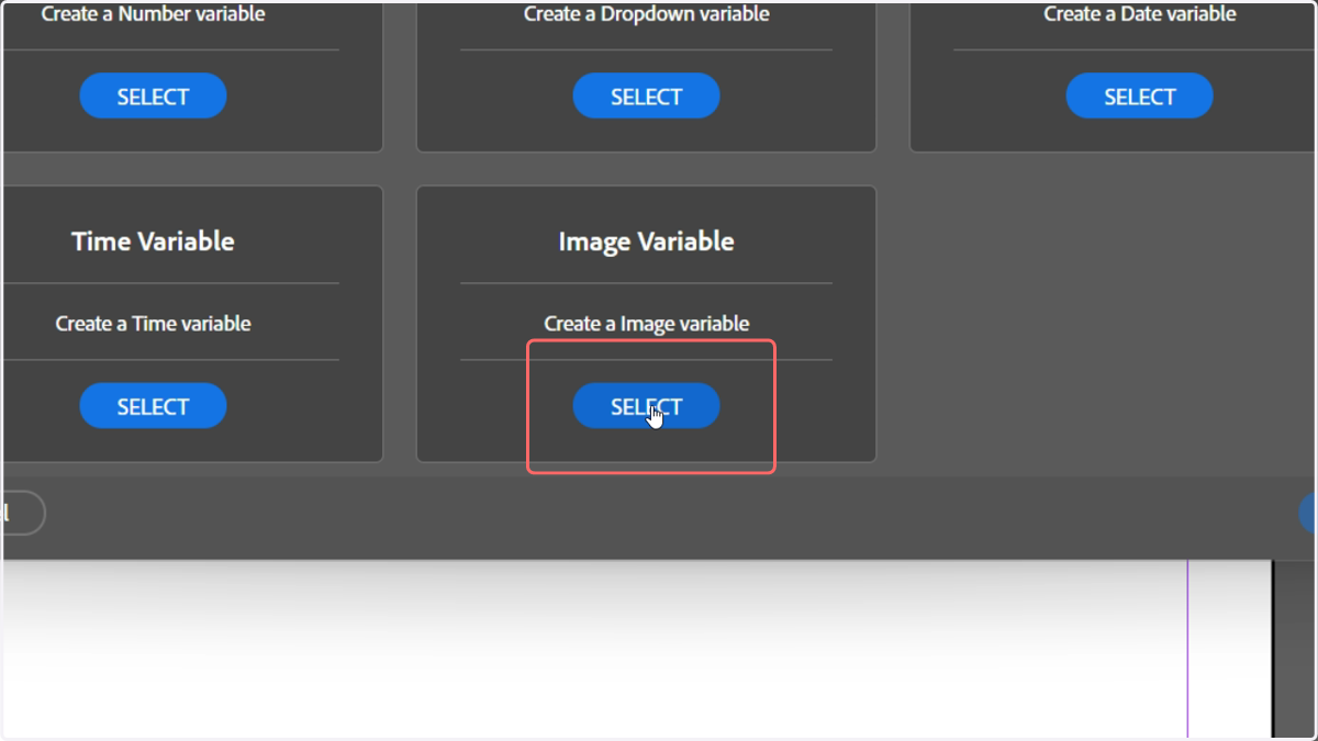 Create a new image variable