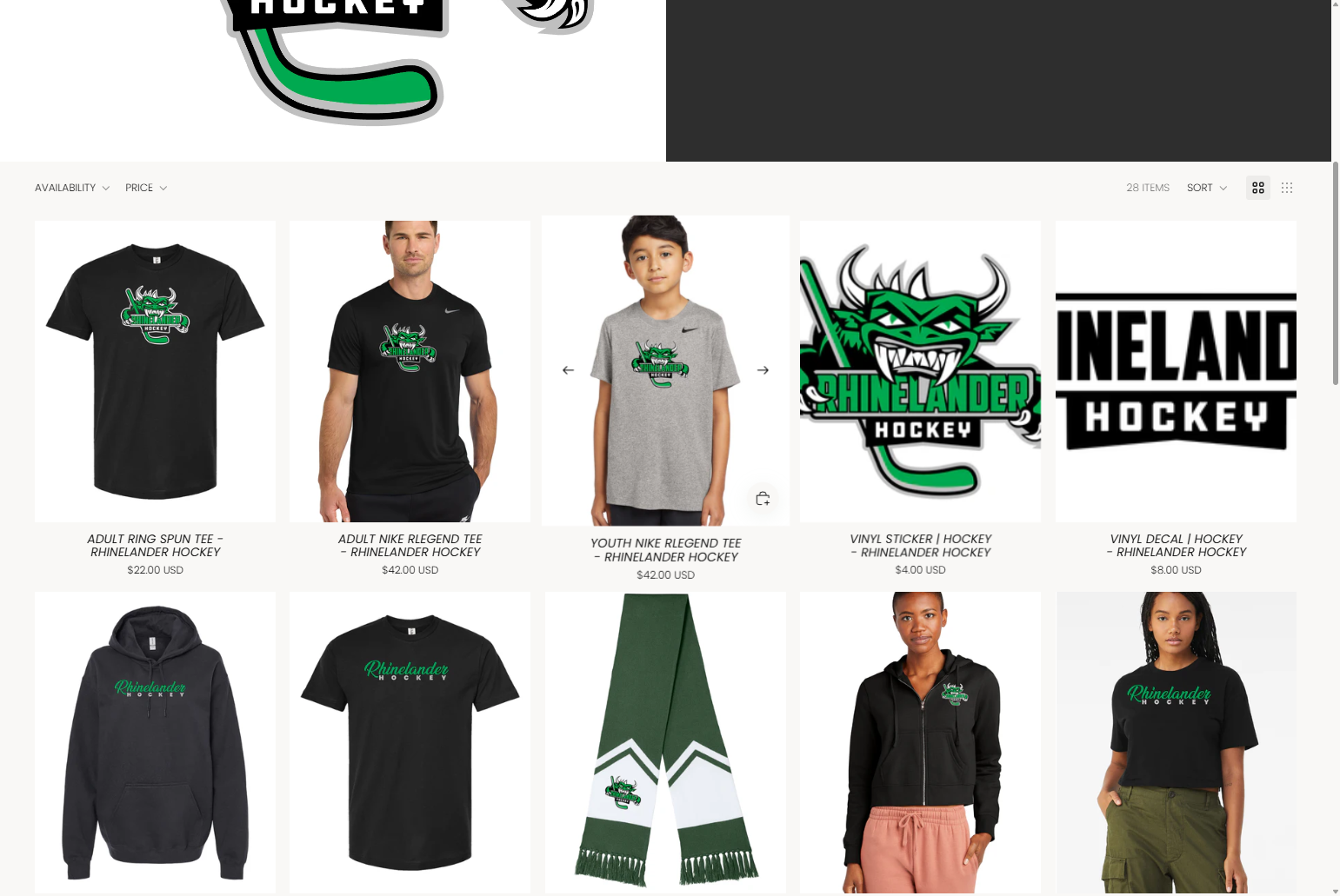 Choose a merch item that has the add name option.