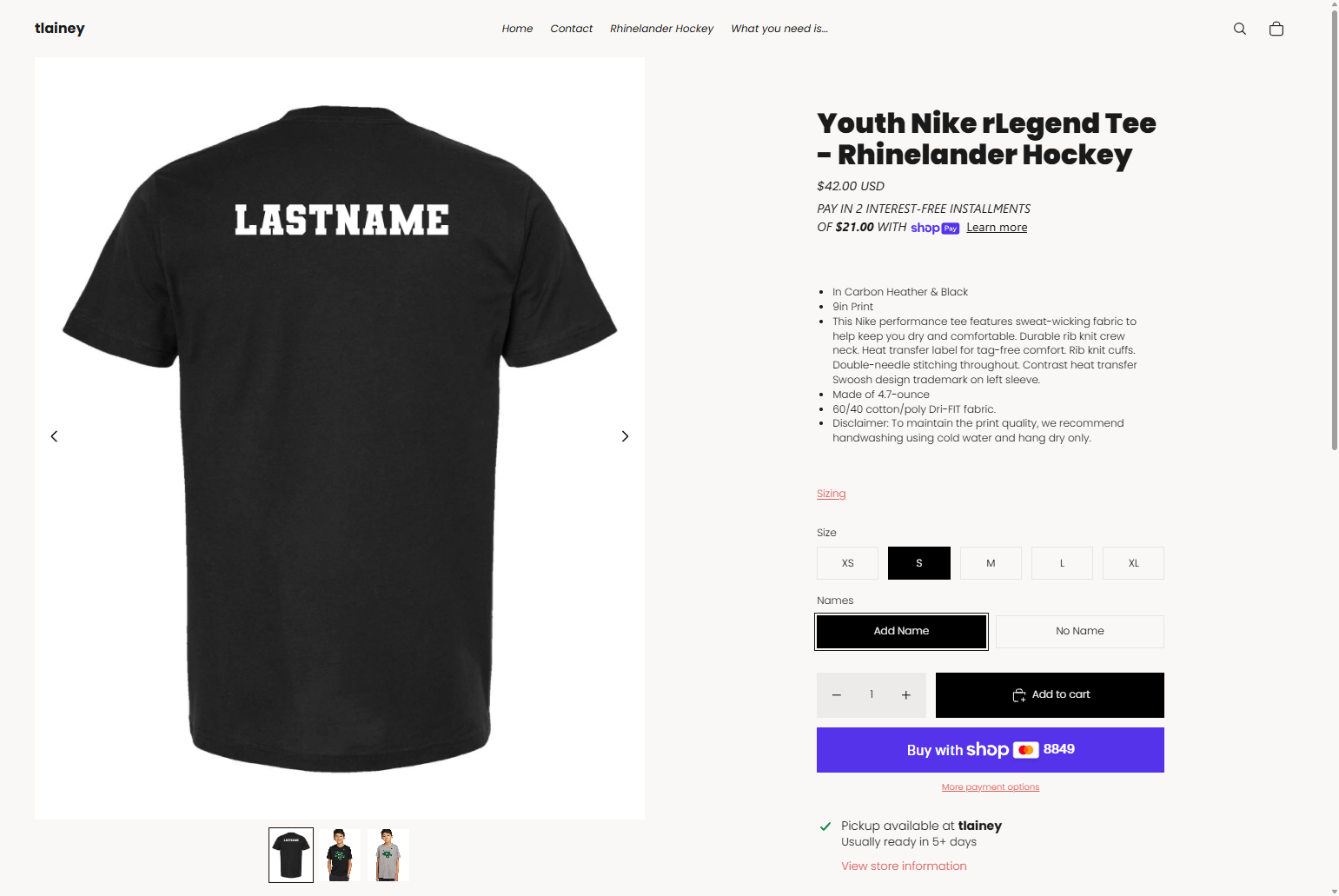 click add to cart