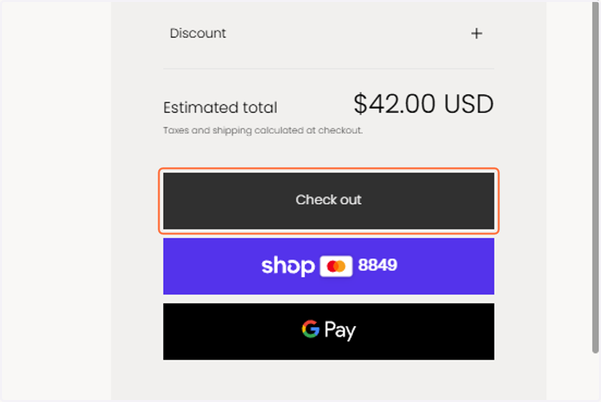 Click on Check out