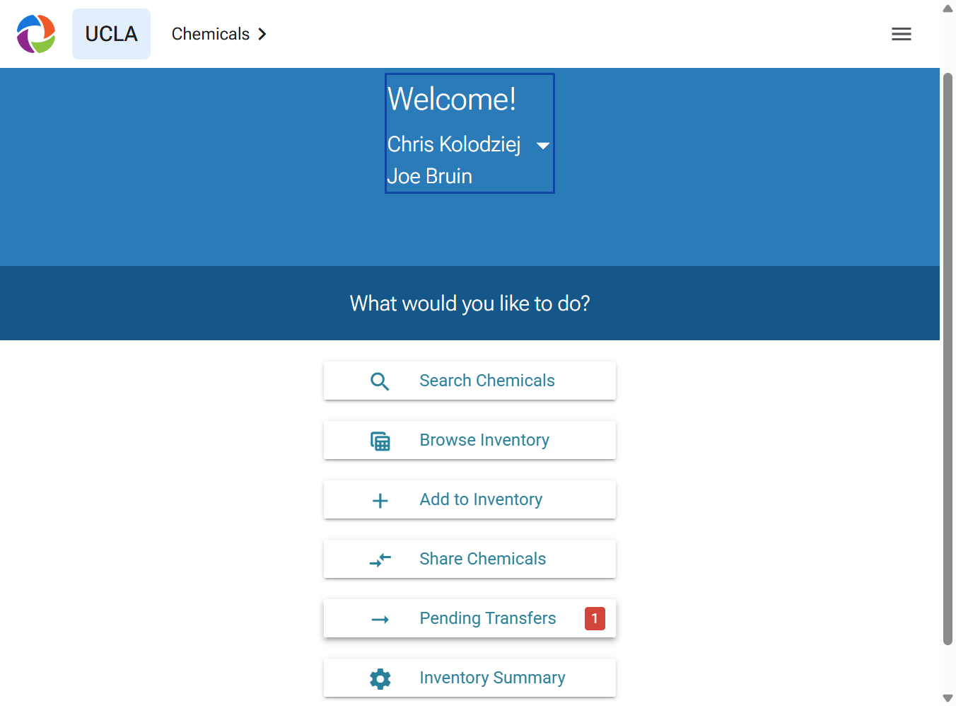 Click on 'Pending Transfers'