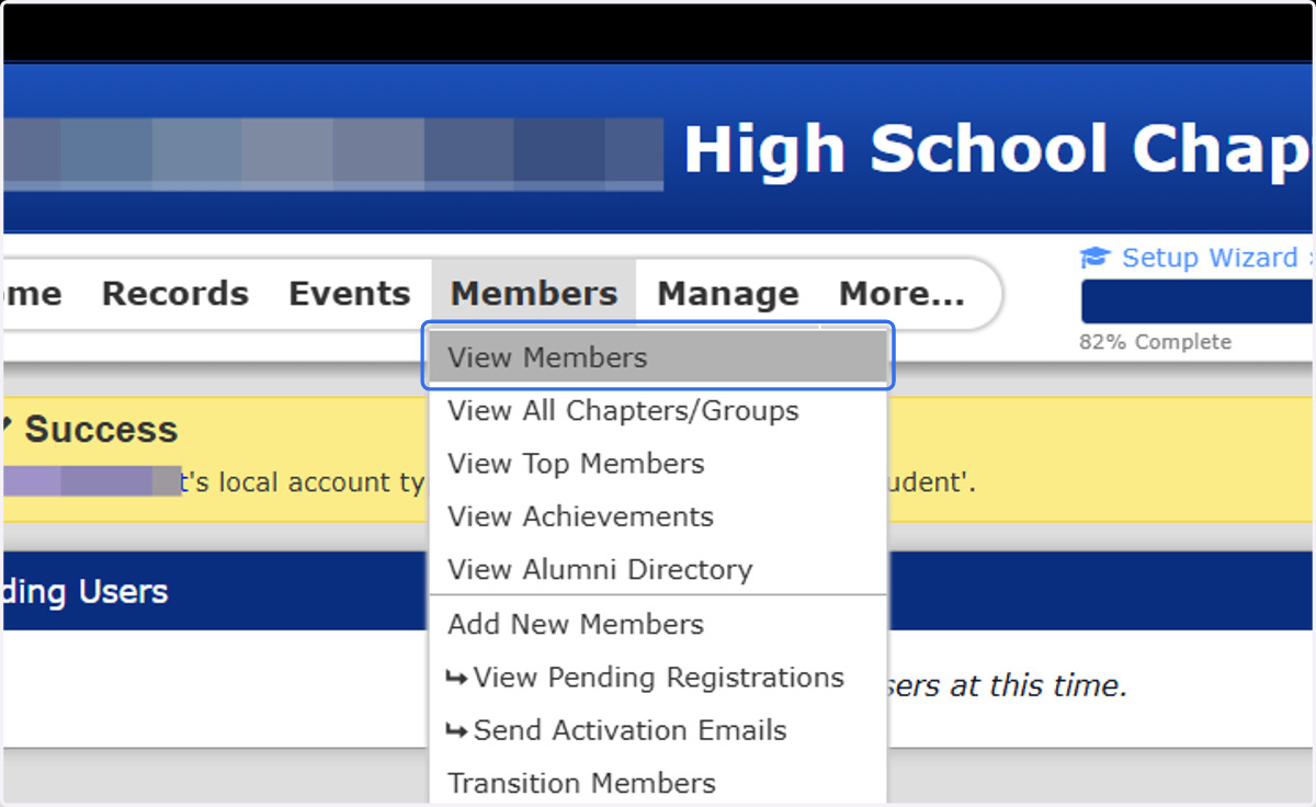 Click on View Members