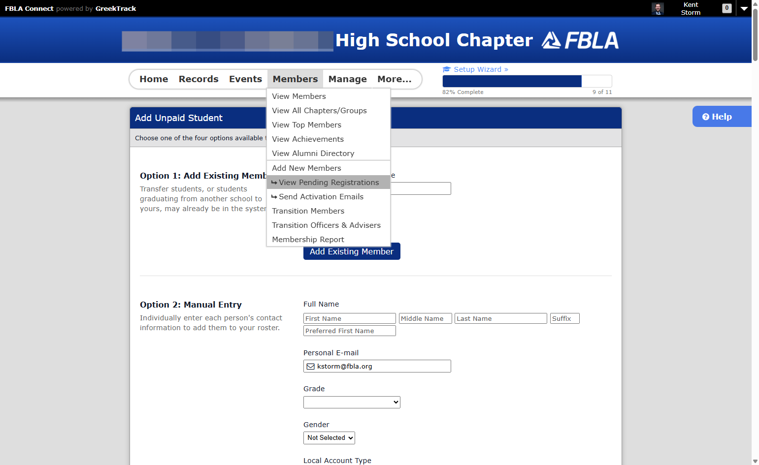 Click on View Pending Registrations