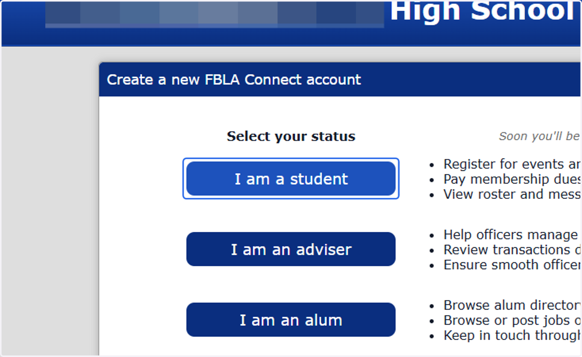 Click on the account type
