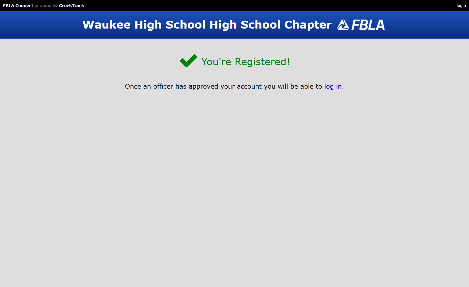 You're Registered!