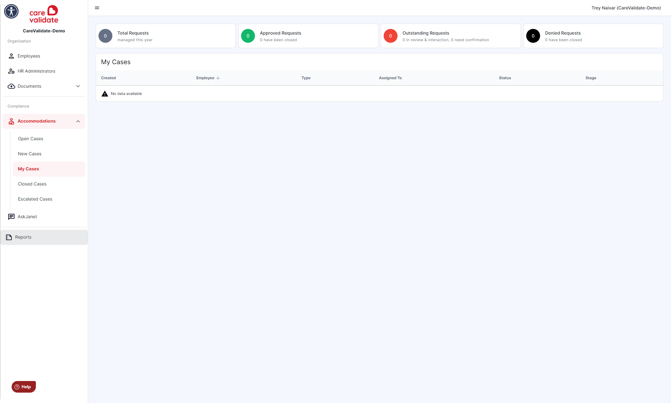 You can run a report on your Cases by clicking on Reports...