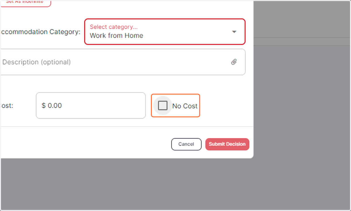 Record any associated Costs