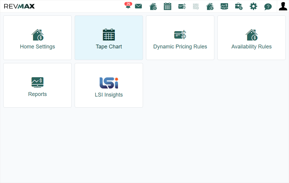 From your RevMax main page, navigate to the Tape Chart.