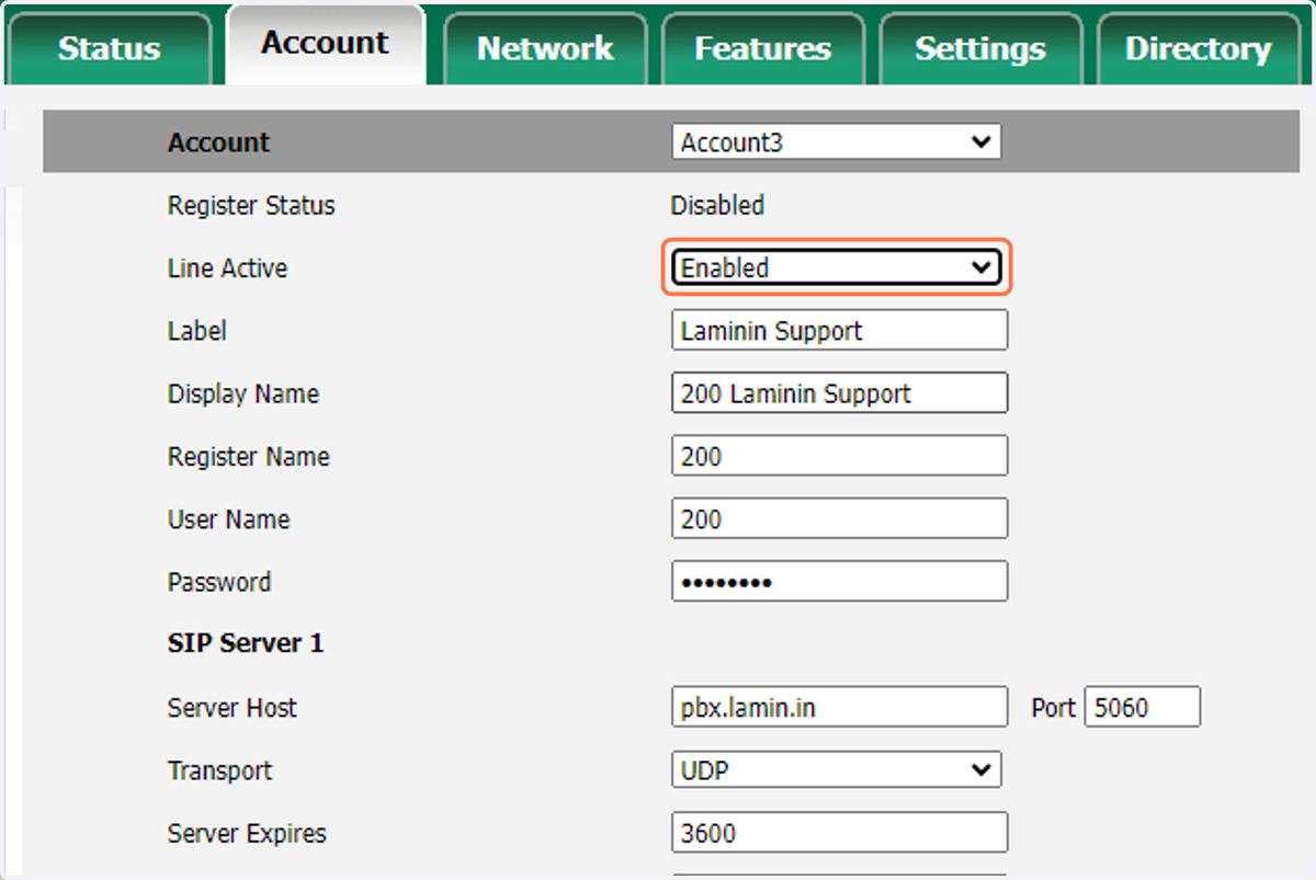 Select Enabled