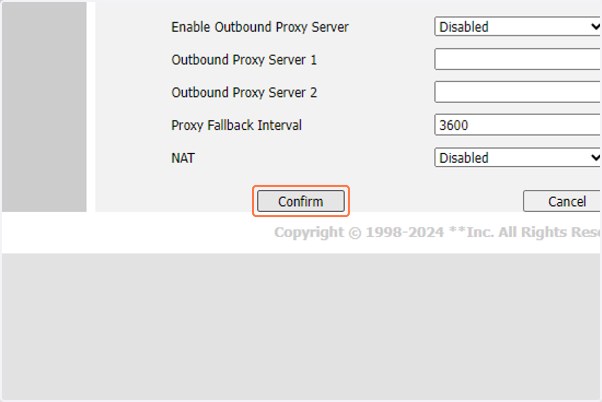 Click on Confirm