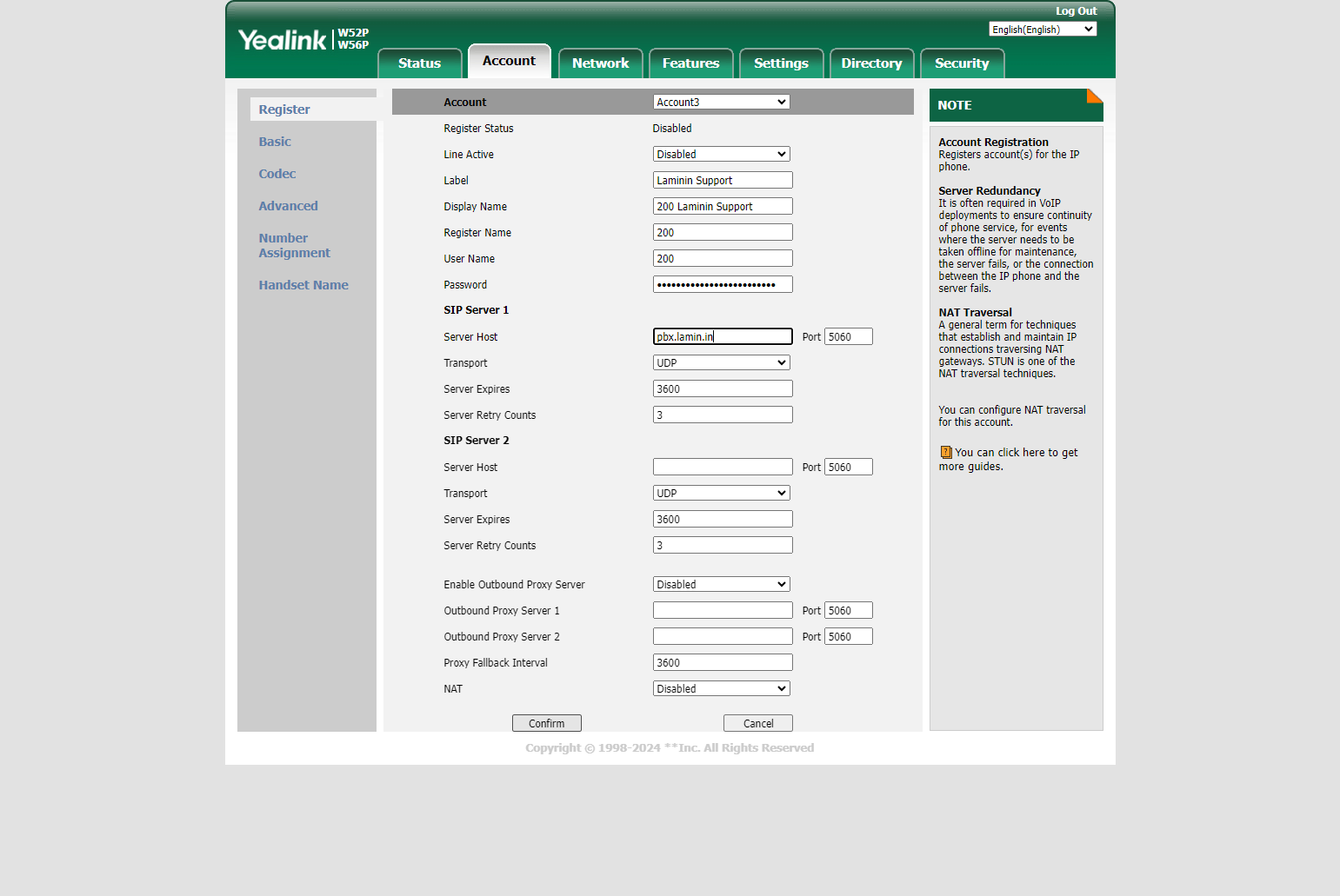 Click on Confirm