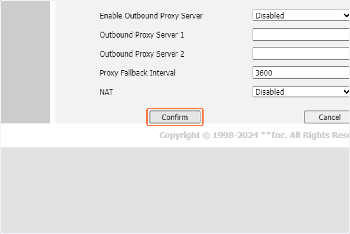 Click on Confirm