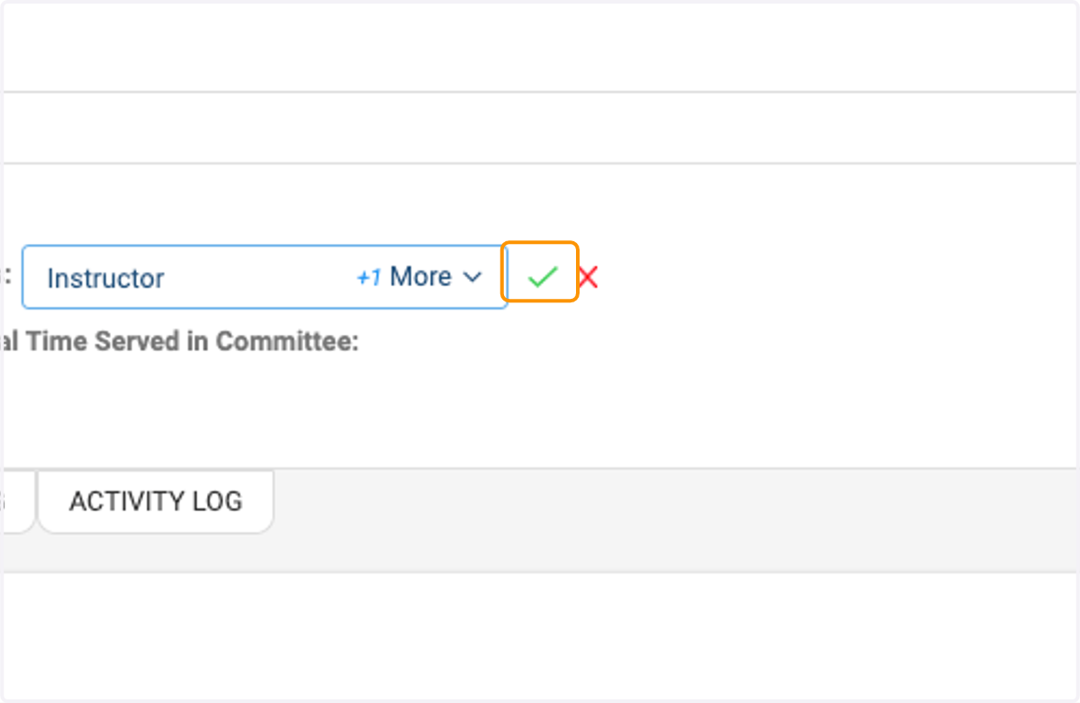 Click on the green check mark when finished with selections.