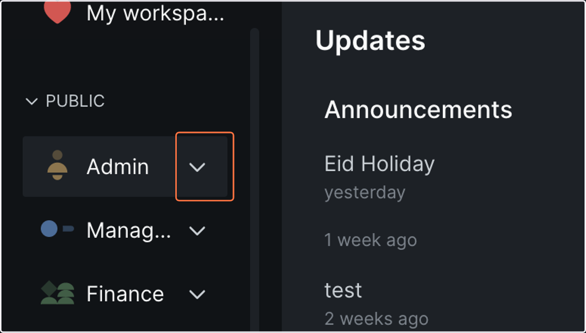 Click on Admin