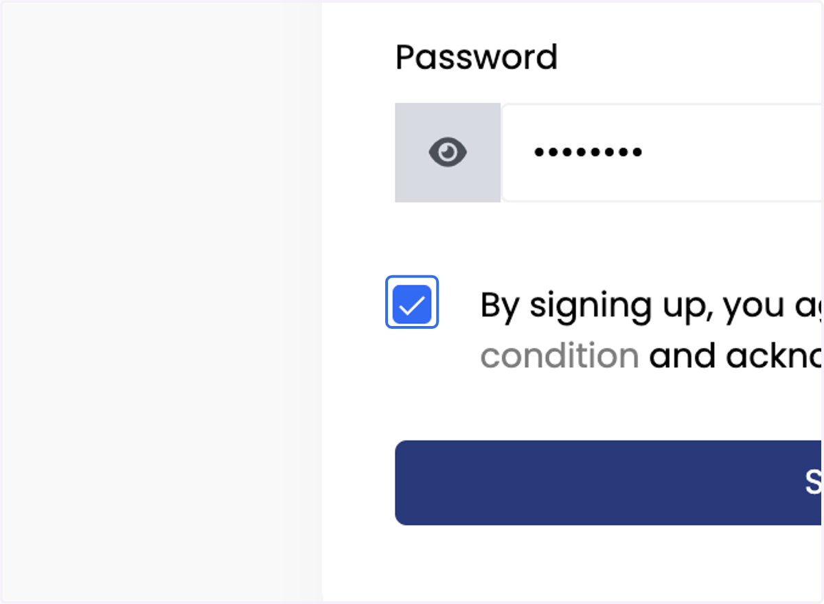 Klik "By signing up, you agree to Herepay's Terms and condition and acknowledge our Privacy Policy"