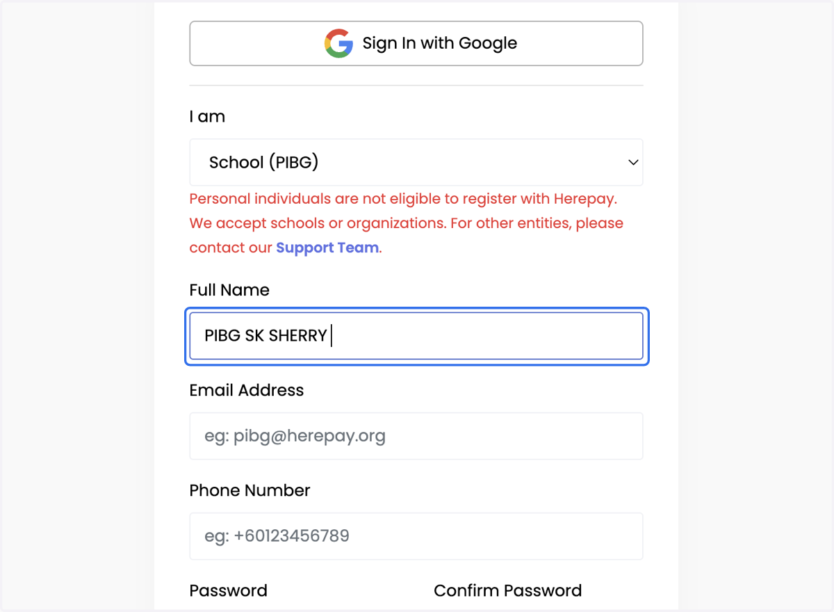 Isi nama Organisasi/PIBG