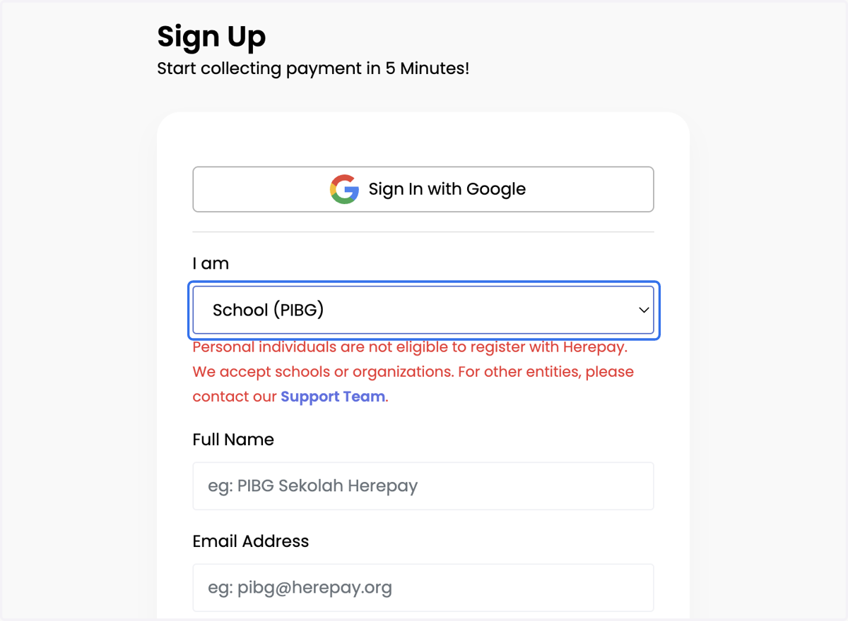 Klik > School (PIBG)