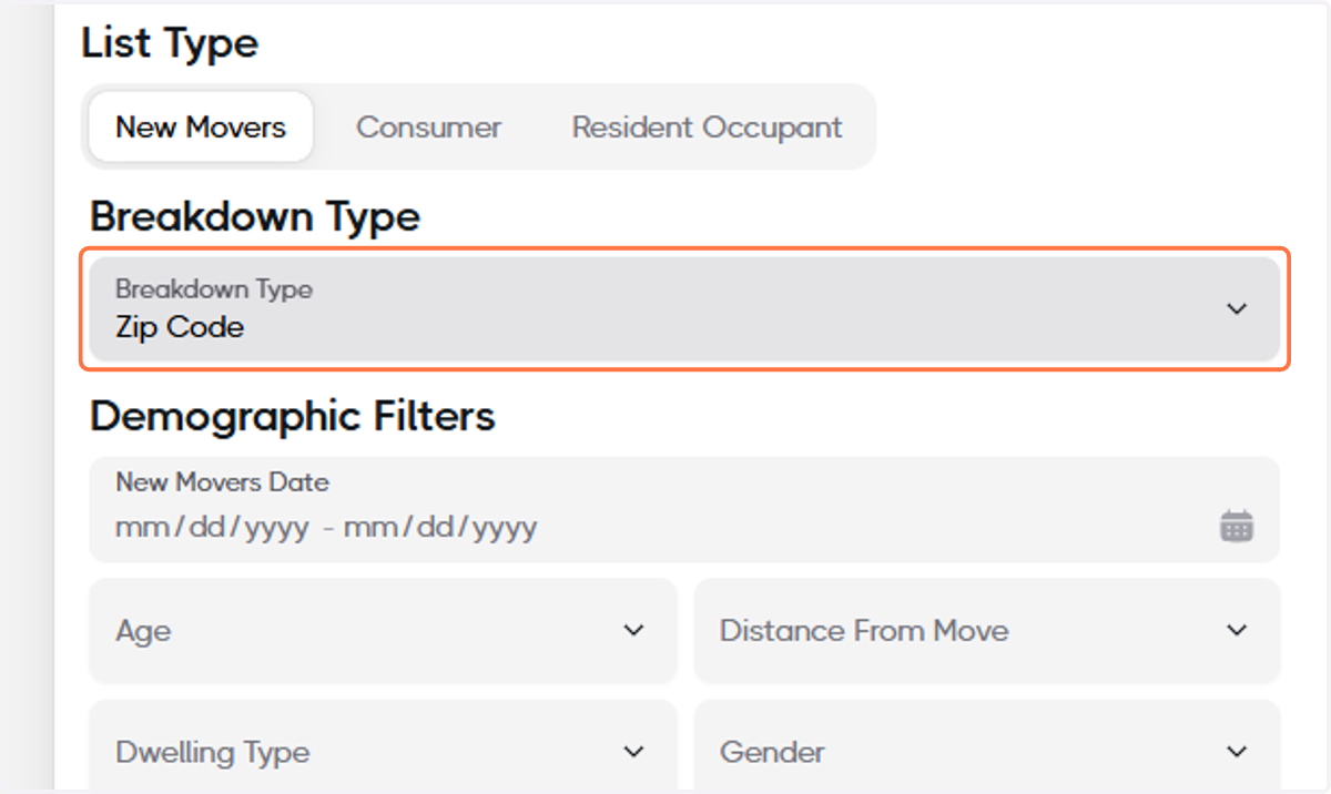 Set the Breakdown Type