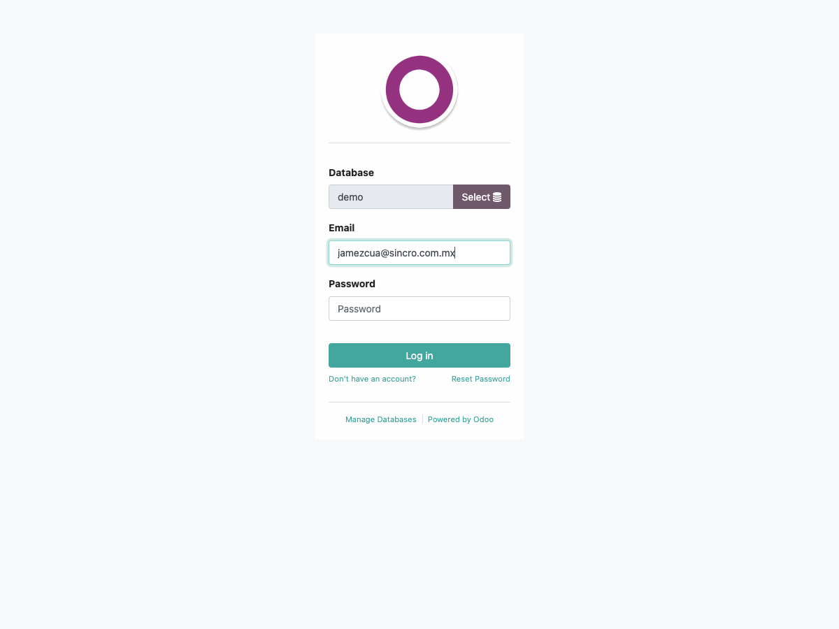 Ingresar el correo electrónico con el cual se registro