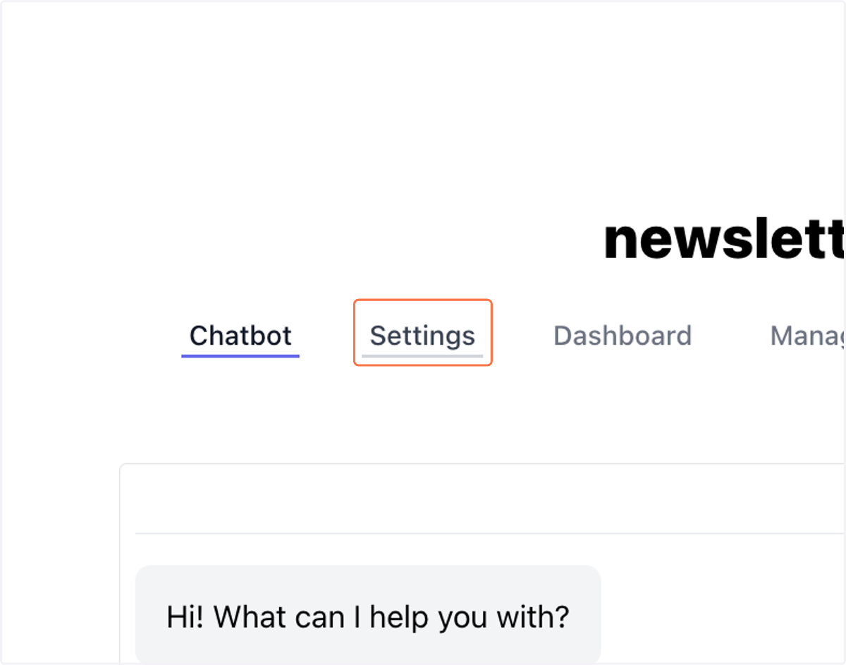 Click on Settings