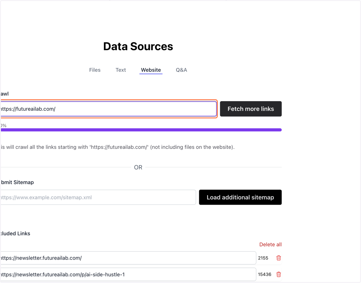 Paste all your domain or subdomain