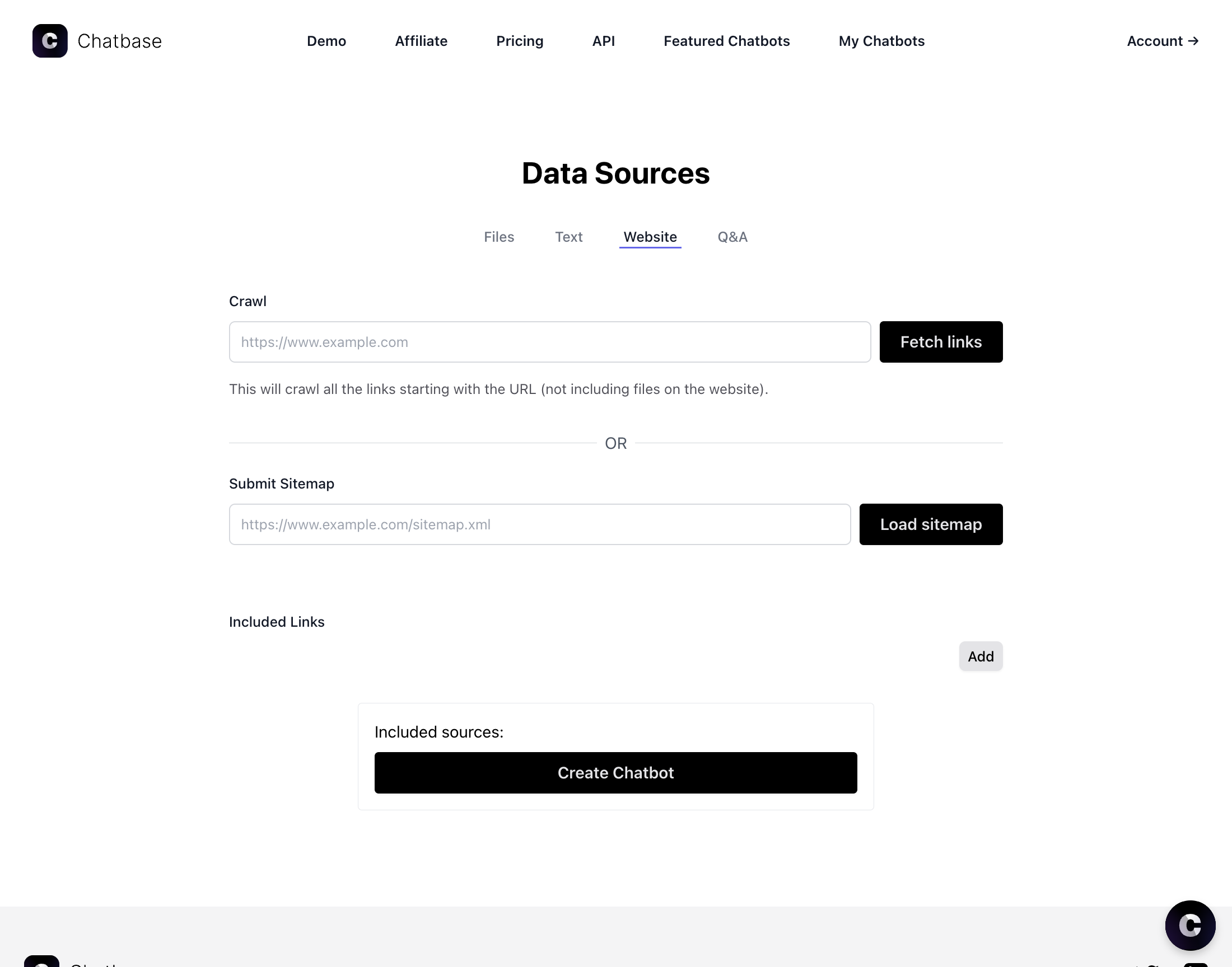 Paste your website domain under the Crawl entry