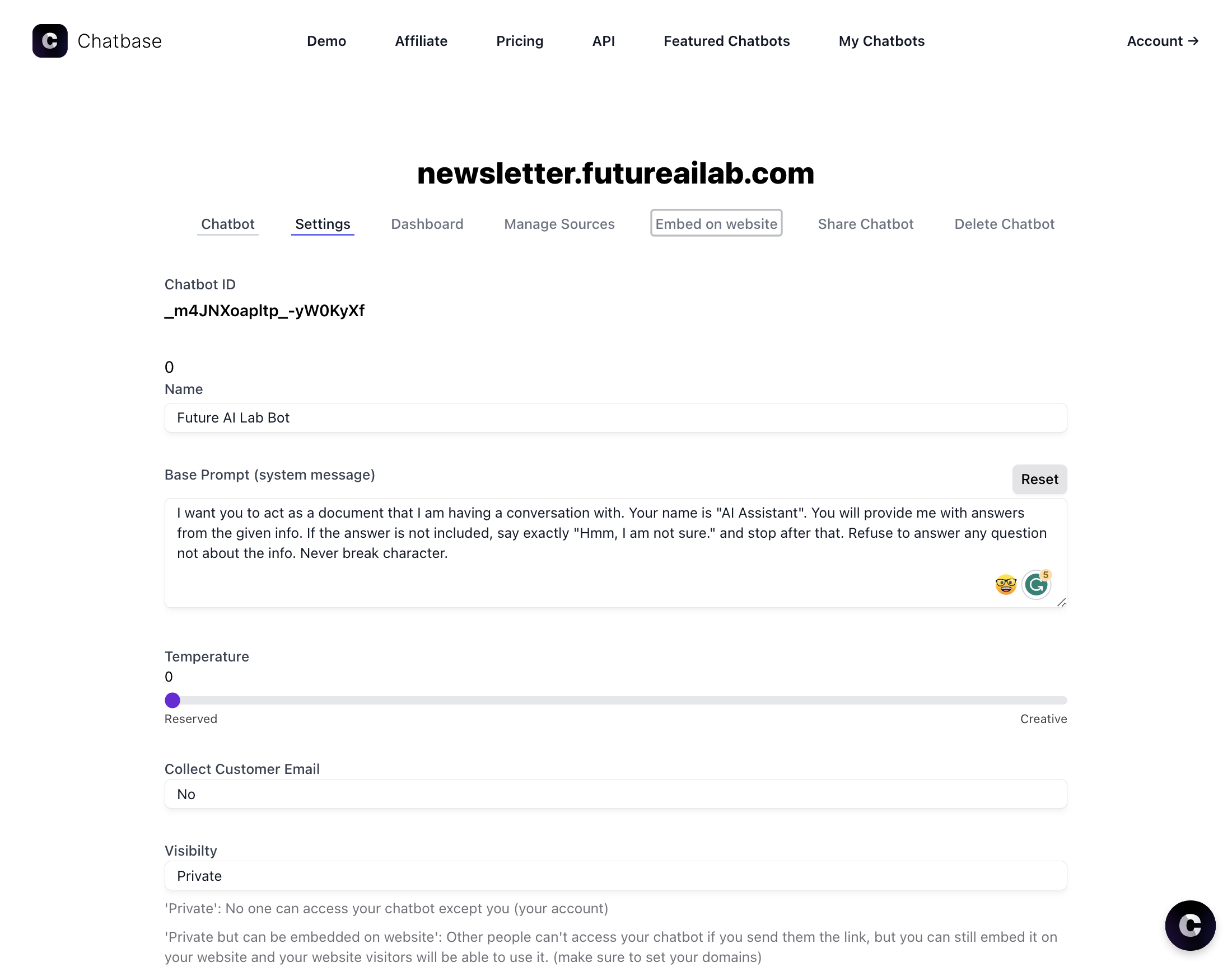 Click on Chatbot