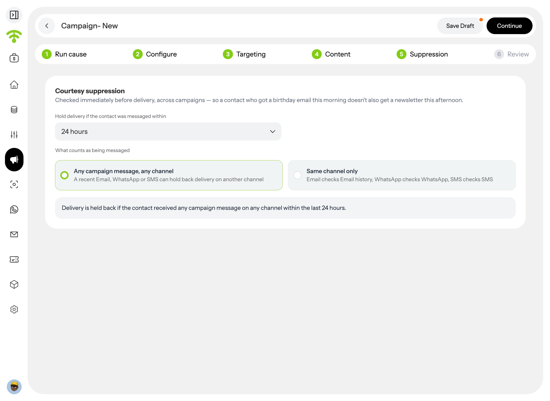 Configure Message Suppression