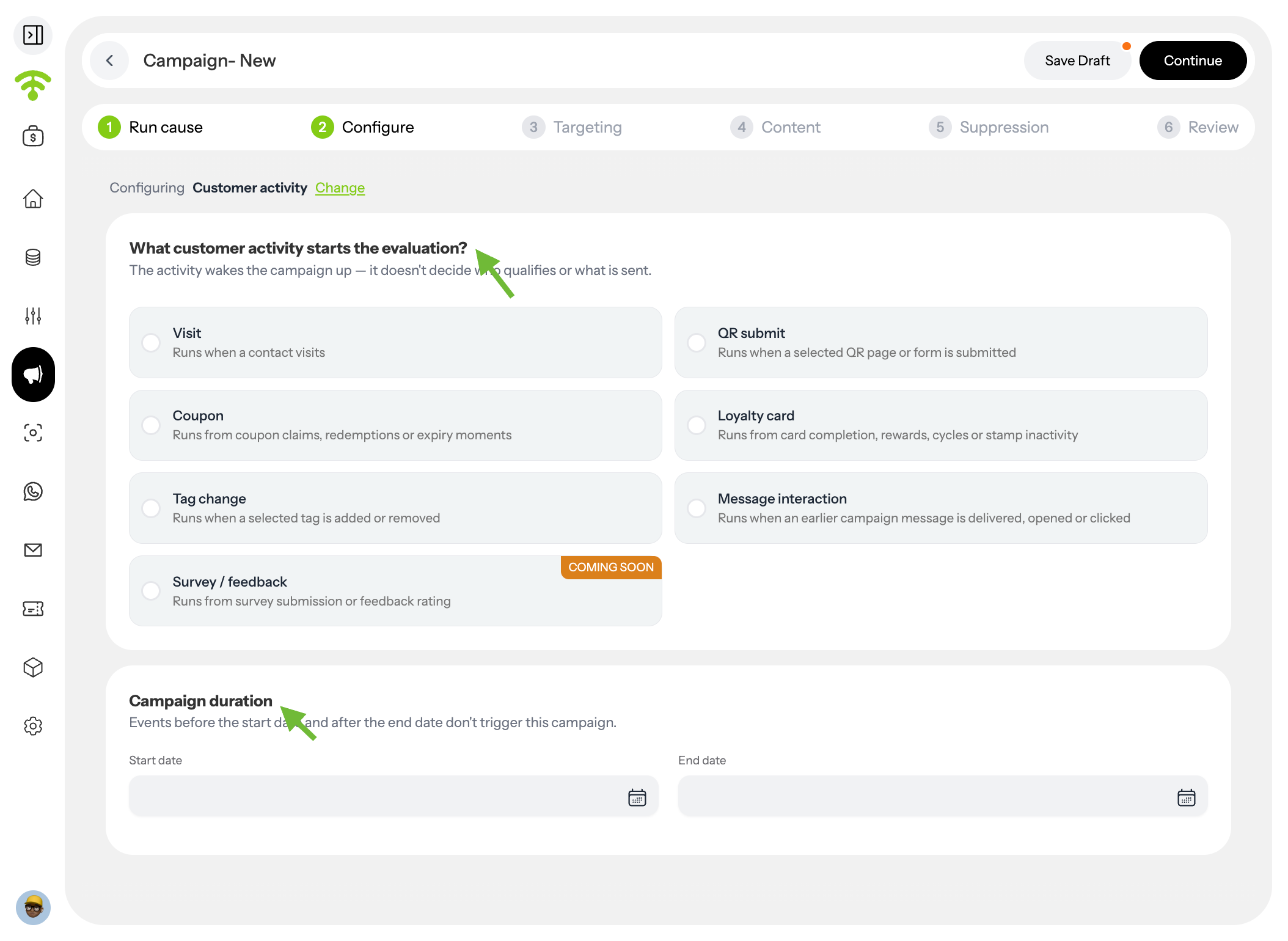 Configure Your Campaign Trigger