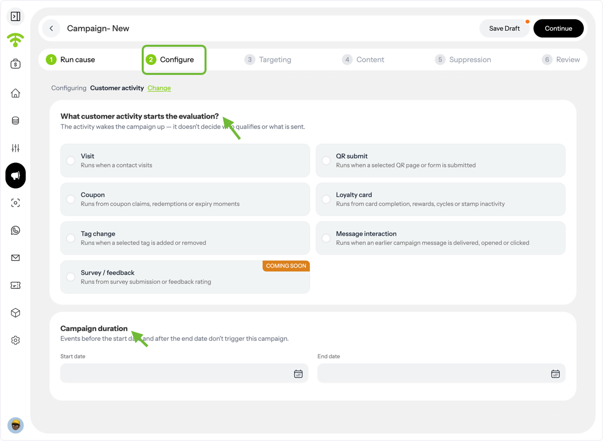 Configure Your Campaign Trigger