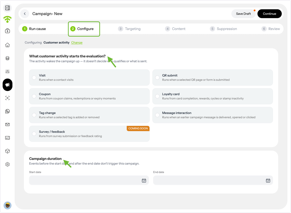 Configure Your Campaign Trigger
