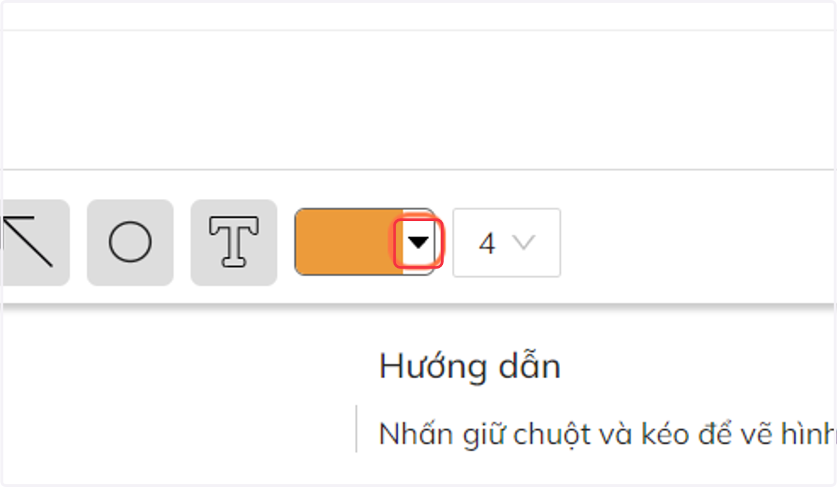 Nhấn vào khung để chọn màu