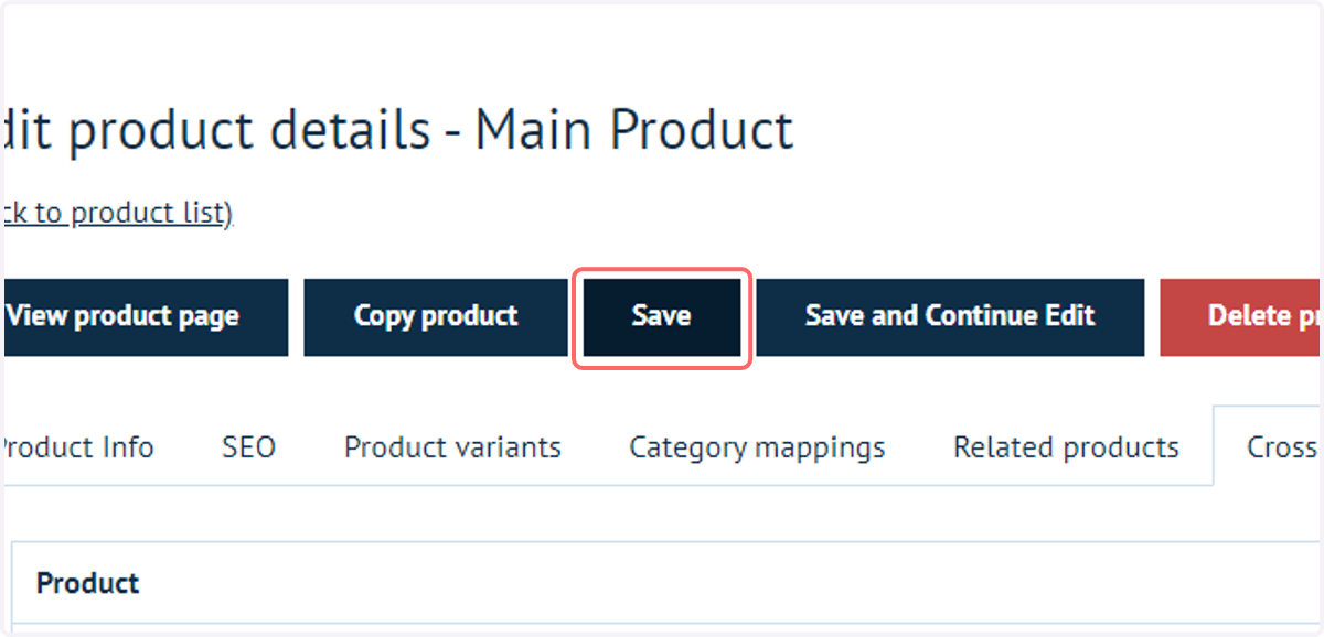 Click on Save