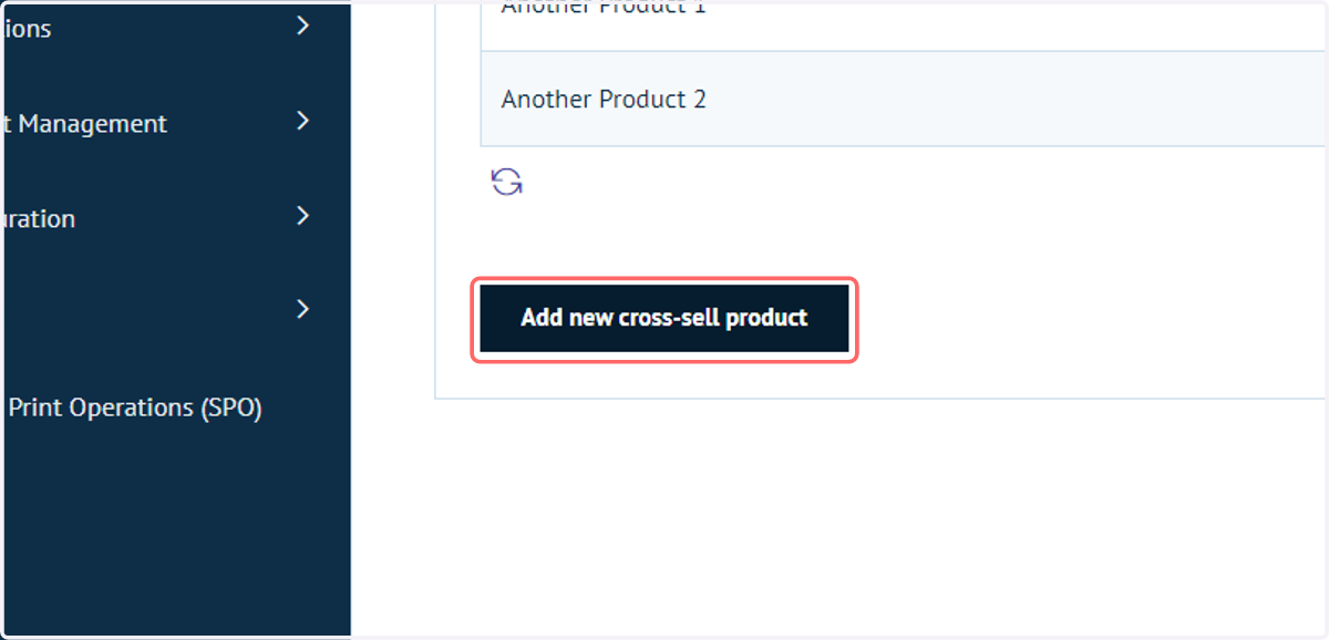 Click Add new cross-sell product