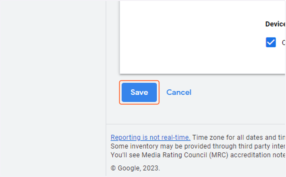 Click on Save