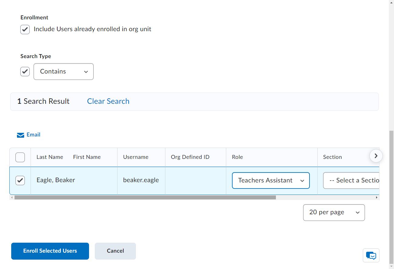 Select Teachers Assistant as their role