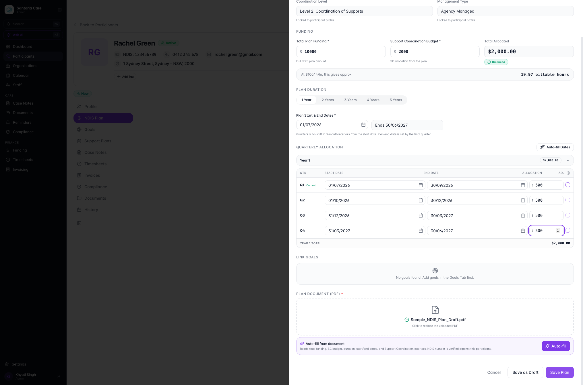 Click on Save Plan