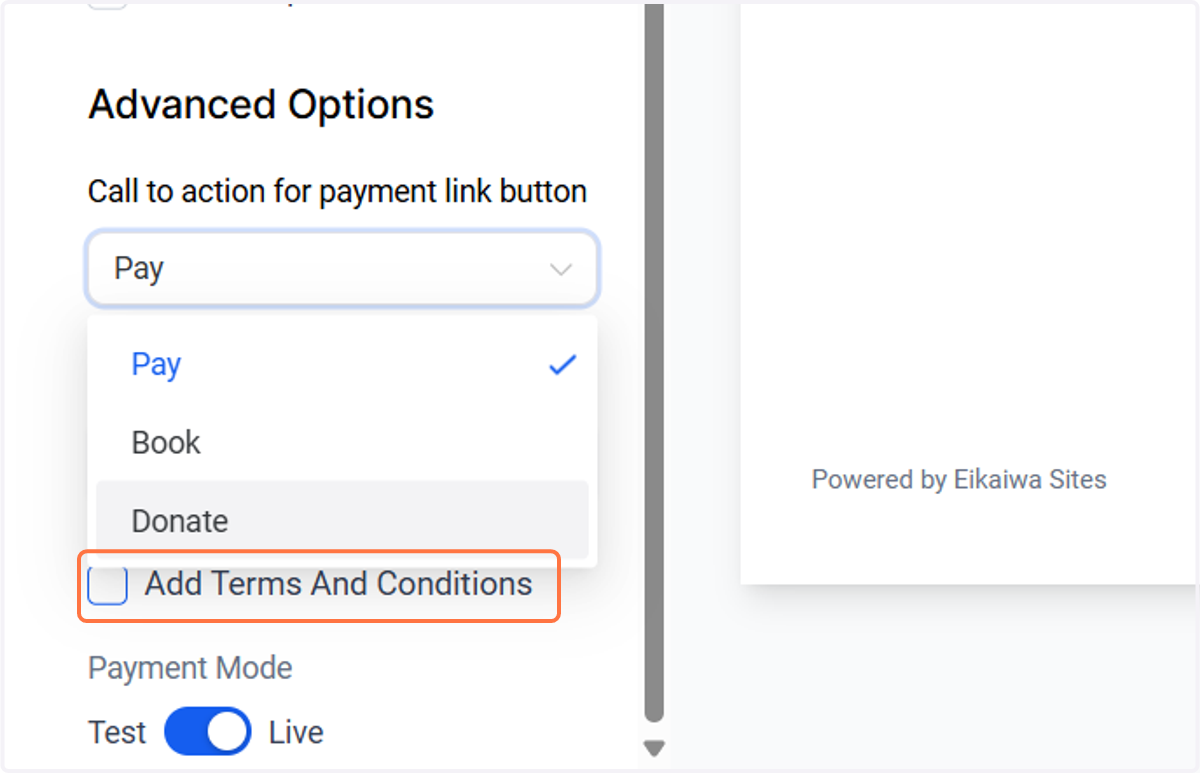 (Optional) Add Terms And Conditions