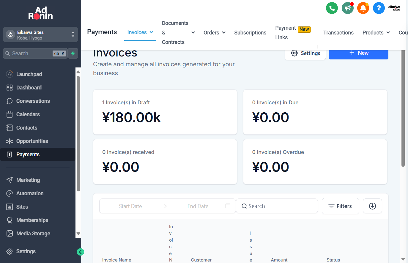 Click on Payment Links…