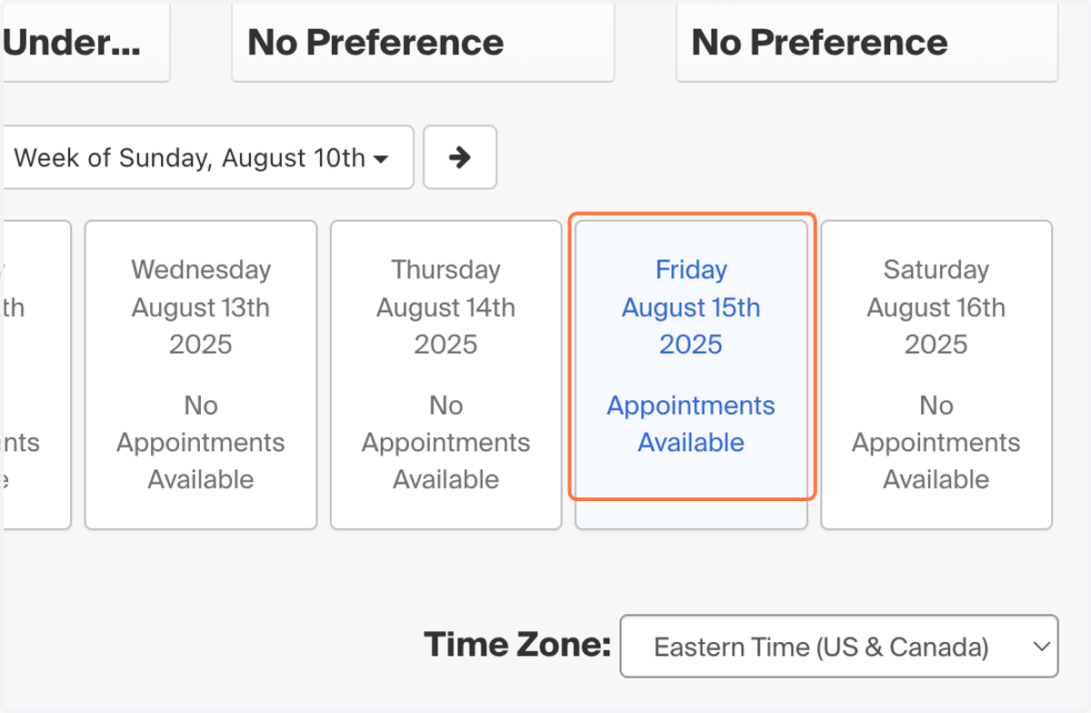 Choose a day that suits your schedule