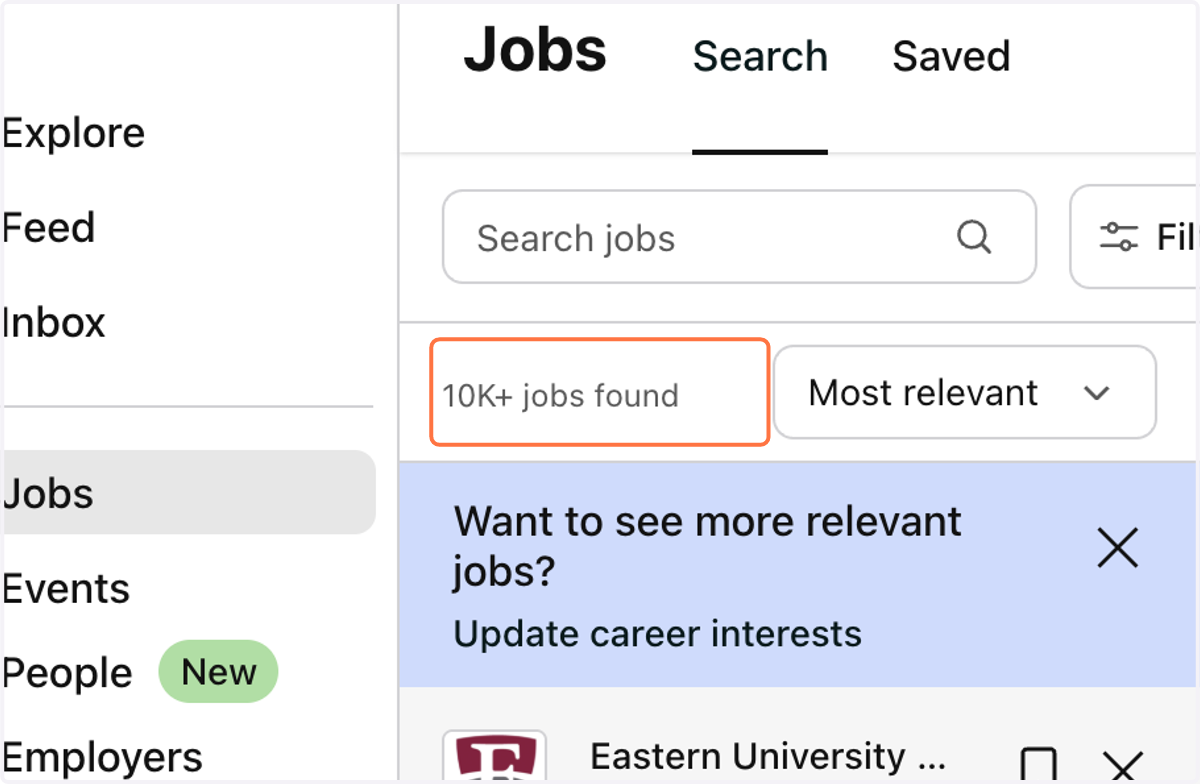 When you first start searching, you'll notice that there are 10,000 available jobs on the platform!