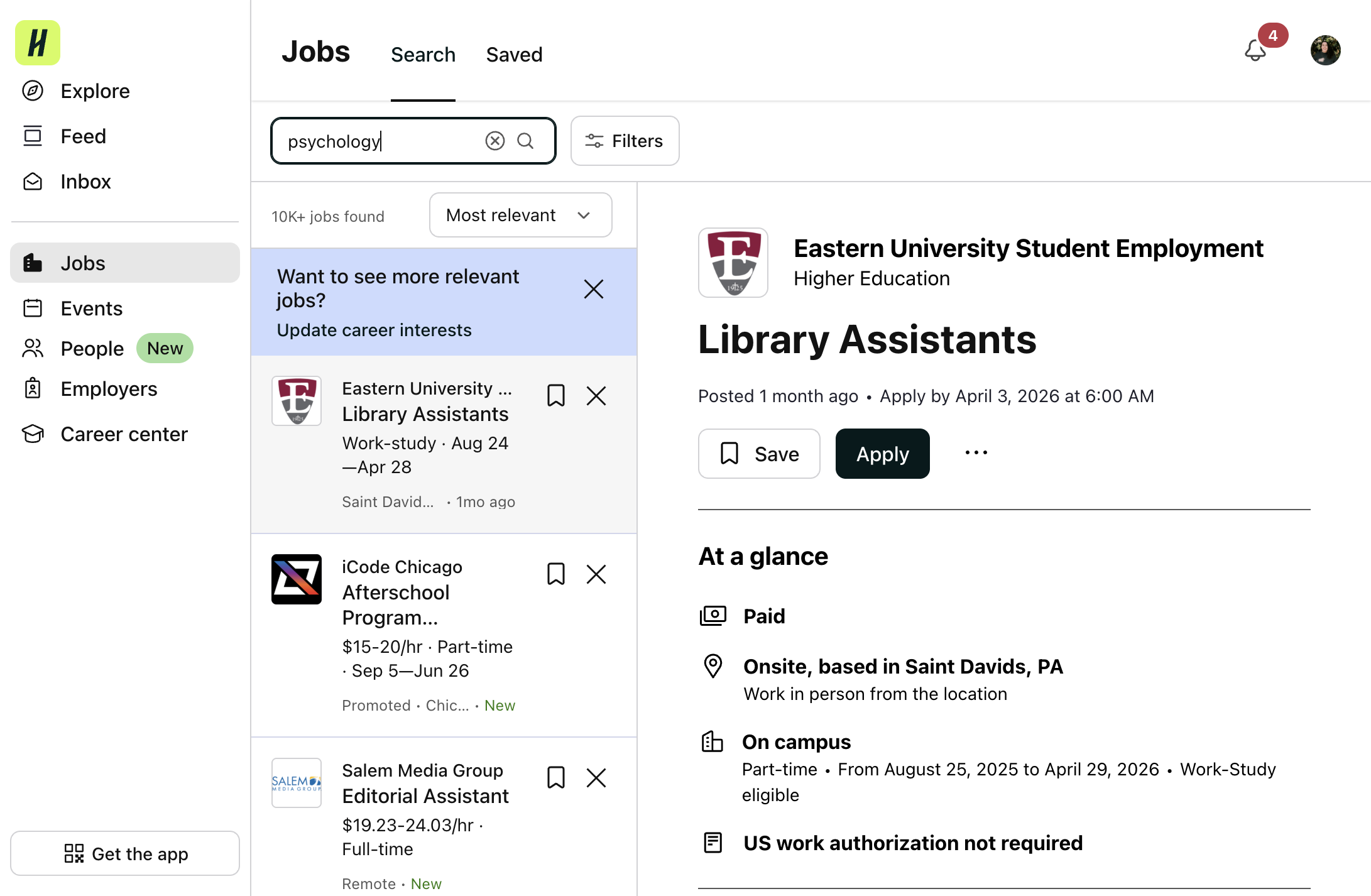 You can also search for keywords to help narrow your results
