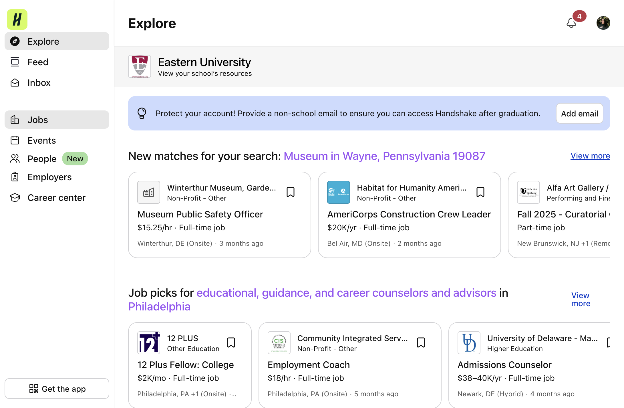 Once you sign in, click on Jobs on the left sidebar